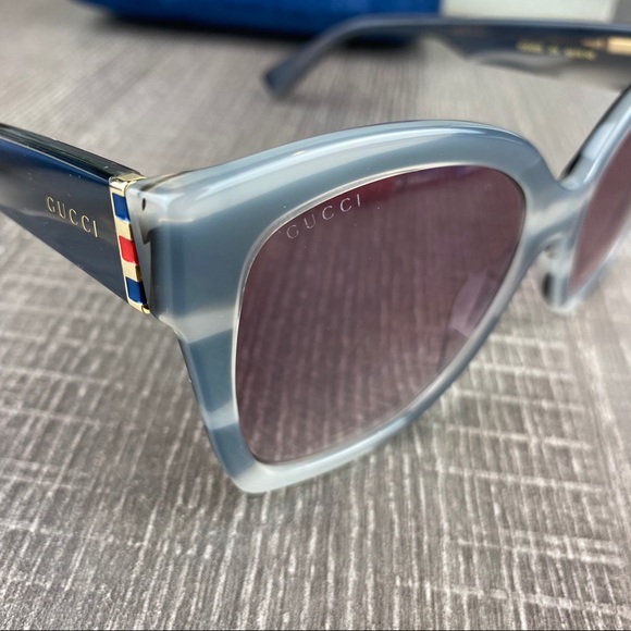 Gucci Sunglasses GG0459S gray purple lenses - Picture 12 of 16